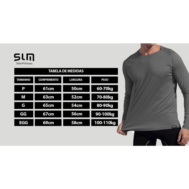 Kit com 3 Camisetas Térmicas Masculinas